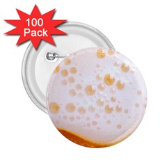 Beer Foam Texture Macro Liquid Bubble 2 25  Buttons (100 Pack)  by Cemarart