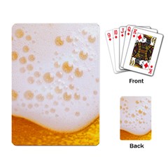 Beer Foam Texture Macro Liquid Bubble Playing Cards Single Design (rectangle) by Cemarart