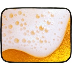 Beer Foam Texture Macro Liquid Bubble Two Sides Fleece Blanket (mini) by Cemarart