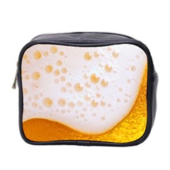 Beer Foam Texture Macro Liquid Bubble Mini Toiletries Bag (two Sides) by Cemarart