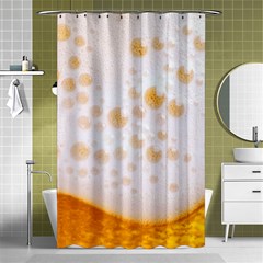 Beer Foam Texture Macro Liquid Bubble Shower Curtain 48  X 72  (small)  by Cemarart