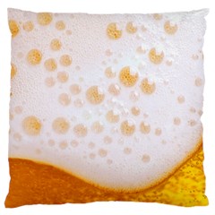 Beer Foam Texture Macro Liquid Bubble Large Cushion Case (one Side) by Cemarart