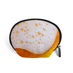 Beer Foam Texture Macro Liquid Bubble Accessory Pouch (small) by Cemarart