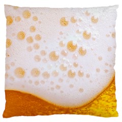 Beer Foam Texture Macro Liquid Bubble Standard Premium Plush Fleece Cushion Case (two Sides) by Cemarart