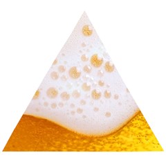 Beer Foam Texture Macro Liquid Bubble Wooden Puzzle Triangle by Cemarart