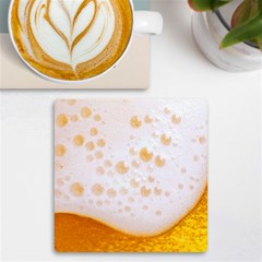 Beer Foam Texture Macro Liquid Bubble Uv Print Square Tile Coaster  by Cemarart