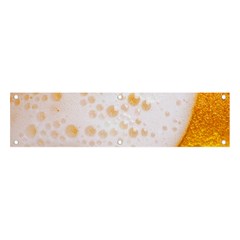 Beer Foam Texture Macro Liquid Bubble Banner And Sign 4  X 1  by Cemarart