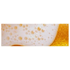 Beer Foam Texture Macro Liquid Bubble Banner And Sign 9  X 3  by Cemarart