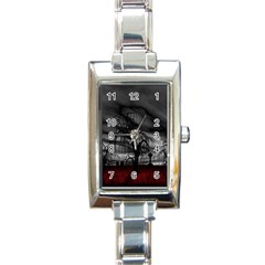 Grave Yard Dark Fantasy Trees Rectangle Italian Charm Watch