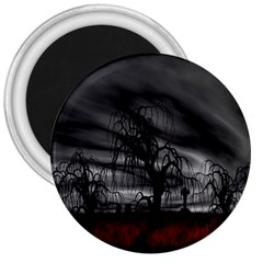 Grave Yard Dark Fantasy Trees 3  Magnets