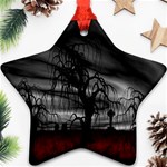 Grave Yard Dark Fantasy Trees Ornament (Star) Front