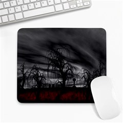 Grave Yard Dark Fantasy Trees Large Mousepad