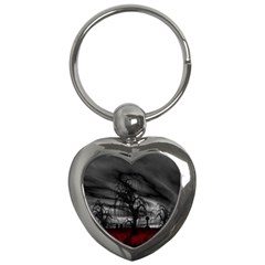 Grave Yard Dark Fantasy Trees Key Chain (heart) by Cemarart