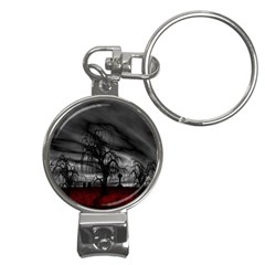 Grave Yard Dark Fantasy Trees Nail Clippers Key Chain