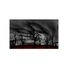 Grave Yard Dark Fantasy Trees Sticker (Rectangular)