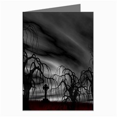 Grave Yard Dark Fantasy Trees Greeting Cards (Pkg of 8)