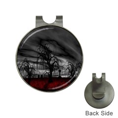 Grave Yard Dark Fantasy Trees Hat Clips with Golf Markers