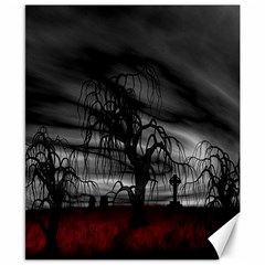 Grave Yard Dark Fantasy Trees Canvas 8  x 10 