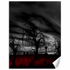 Grave Yard Dark Fantasy Trees Canvas 12  x 16 