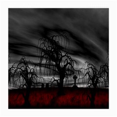 Grave Yard Dark Fantasy Trees Medium Glasses Cloth by Cemarart