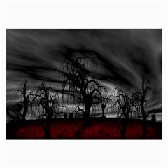 Grave Yard Dark Fantasy Trees Large Glasses Cloth