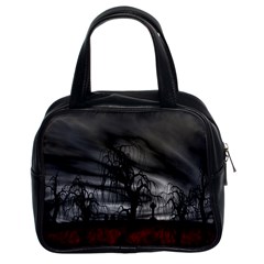 Grave Yard Dark Fantasy Trees Classic Handbag (two Sides) by Cemarart