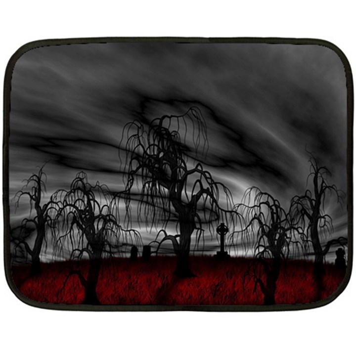 Grave Yard Dark Fantasy Trees Two Sides Fleece Blanket (Mini)