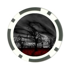 Grave Yard Dark Fantasy Trees Poker Chip Card Guard (10 Pack) by Cemarart