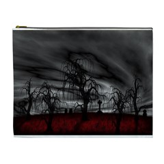 Grave Yard Dark Fantasy Trees Cosmetic Bag (xl) by Cemarart