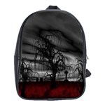 Grave Yard Dark Fantasy Trees School Bag (Large) Front