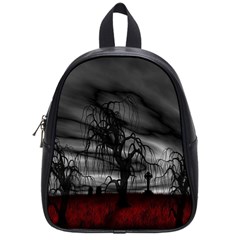 Grave Yard Dark Fantasy Trees School Bag (Small)