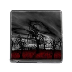 Grave Yard Dark Fantasy Trees Memory Card Reader (square 5 Slot) by Cemarart