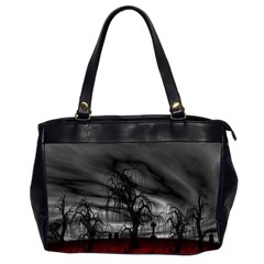 Grave Yard Dark Fantasy Trees Oversize Office Handbag (2 Sides)