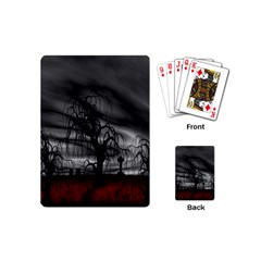 Grave Yard Dark Fantasy Trees Playing Cards Single Design (Mini)