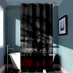 Grave Yard Dark Fantasy Trees Shower Curtain 36  X 72  (stall)  by Cemarart