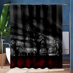 Grave Yard Dark Fantasy Trees Shower Curtain 60  X 72  (medium)  by Cemarart