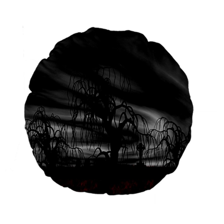 Grave Yard Dark Fantasy Trees Standard 15  Premium Round Cushions