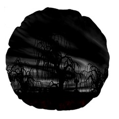 Grave Yard Dark Fantasy Trees Large 18  Premium Round Cushions