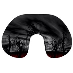 Grave Yard Dark Fantasy Trees Travel Neck Pillow