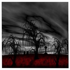 Grave Yard Dark Fantasy Trees Wooden Puzzle Square