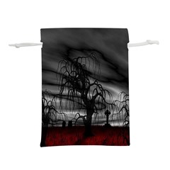 Grave Yard Dark Fantasy Trees Lightweight Drawstring Pouch (m) by Cemarart