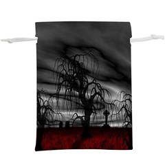 Grave Yard Dark Fantasy Trees Lightweight Drawstring Pouch (xl) by Cemarart