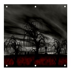 Grave Yard Dark Fantasy Trees Banner and Sign 4  x 4 