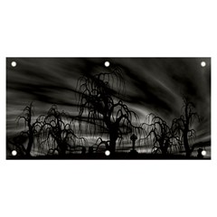 Grave Yard Dark Fantasy Trees Banner and Sign 6  x 3 