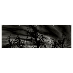 Grave Yard Dark Fantasy Trees Banner and Sign 12  x 4 