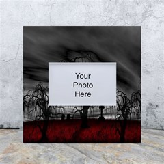 Grave Yard Dark Fantasy Trees White Box Photo Frame 4  x 6 