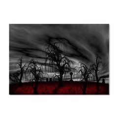 Grave Yard Dark Fantasy Trees Crystal Sticker (A4)