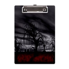 Grave Yard Dark Fantasy Trees A5 Acrylic Clipboard by Cemarart