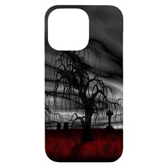 Grave Yard Dark Fantasy Trees Iphone 14 Pro Max Black Uv Print Case