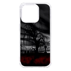 Grave Yard Dark Fantasy Trees Iphone 14 Pro Tpu Uv Print Case by Cemarart